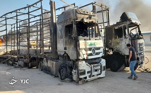 اطفاء حریق در گمرک دوغارون