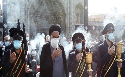 برپایی دسته عزاداری خادمان حرم حضرت معصومه(س) 