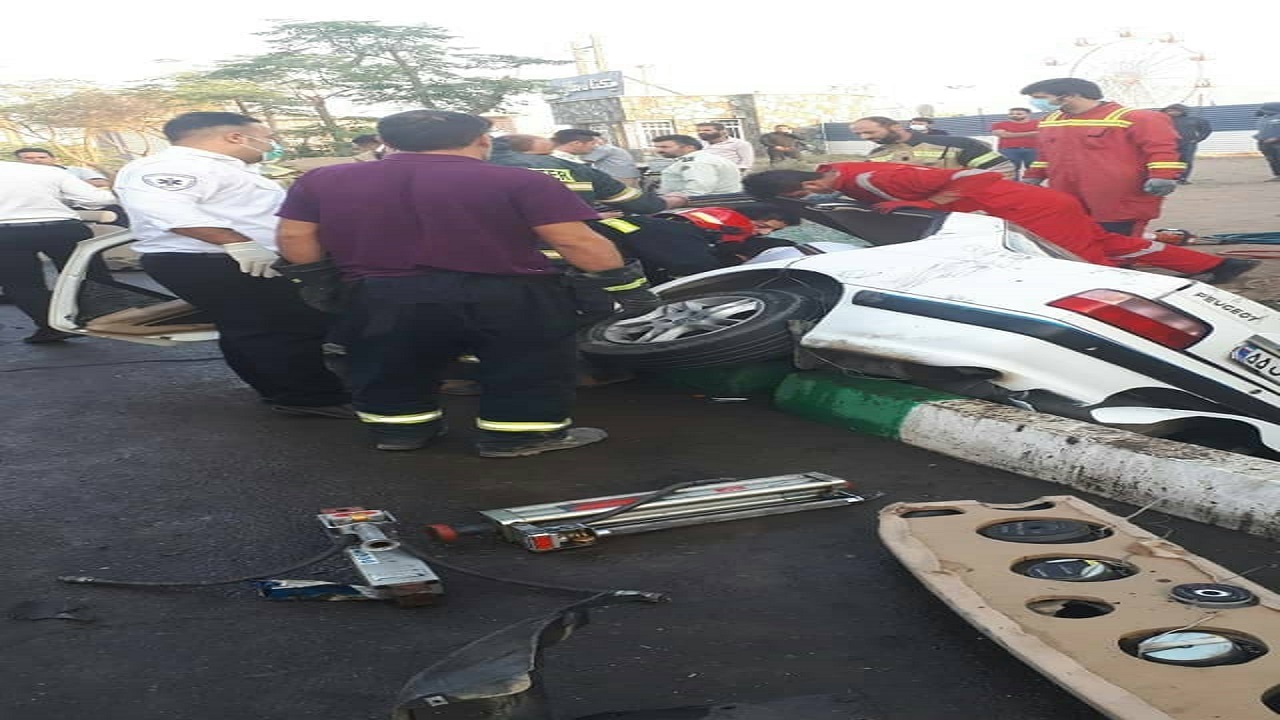 فوت دو نفر در اثر واژگونی یک خودرو در جاده خاوران