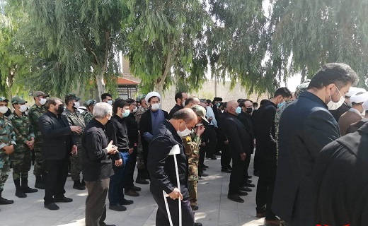 وداع با پیکر جانباز احمد طهماسبی در قم