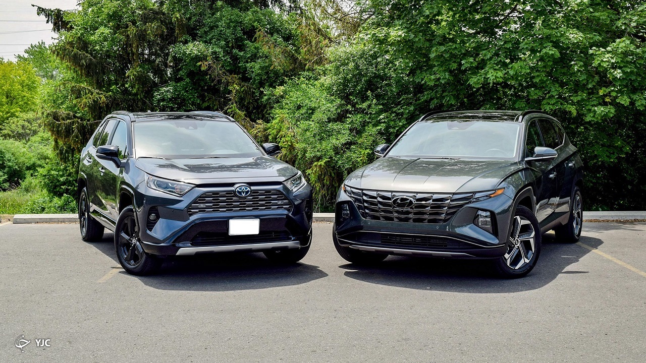 مقایسه هیوندای توسان هیبرید 2022 با  تویوتا RAV4 هیبرید + فیلم