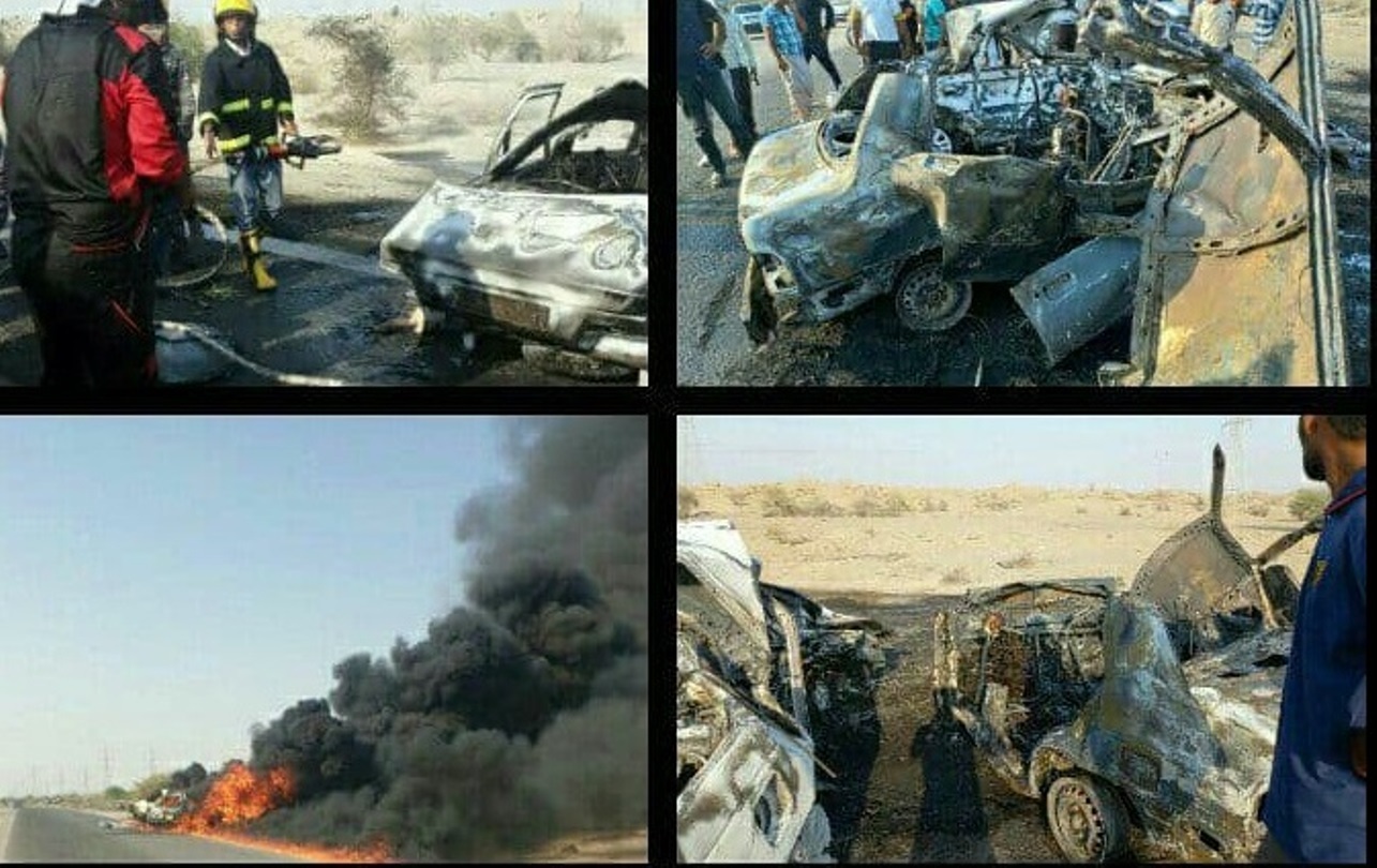 تصادف مرگبار دو خودروی سواری در میناب