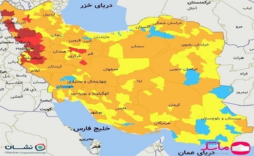 چند شهر خراسان جنوبی طبق آخرین نقشه کرونا در وضعیت زرد قرار گرفتند
