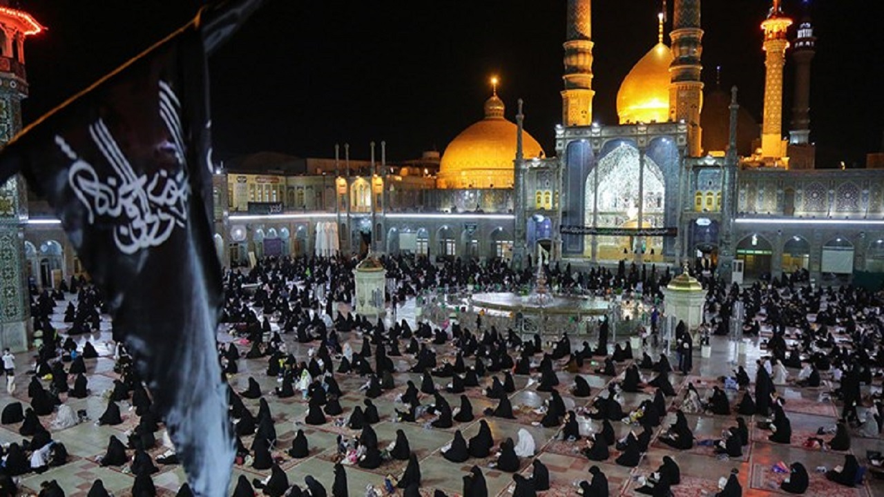 مراسم سوگواری شهادت امام حسن عسکری (ع) در حرم حضرت معصومه (س)