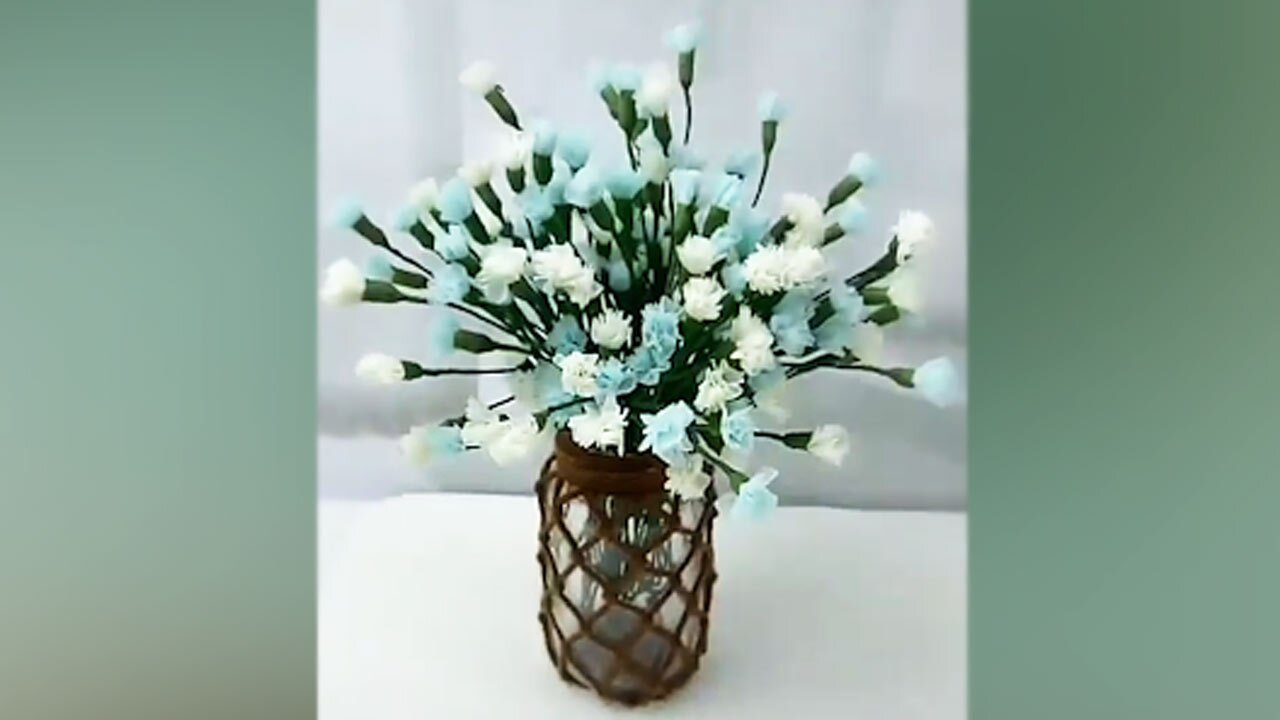 خلاقیت هنری برای ساختن یک گلدان زیبا + فیلم