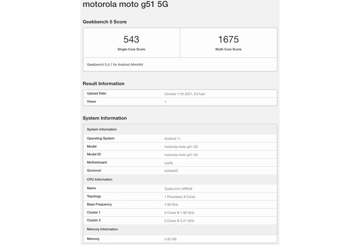 تراشه گوشی Moto G۵۱ ۵G آینده تغییر کرد