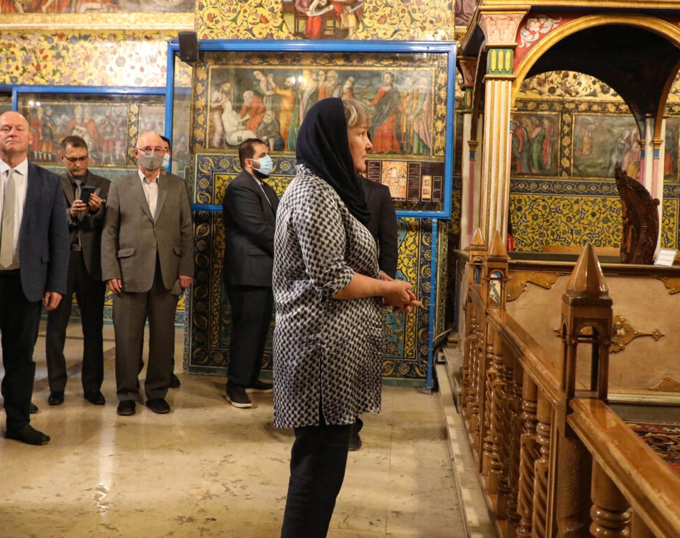 بازدید رییس مجلس ملی کشور سوییس از کلیسای وانک و پل خواجو اصفهان