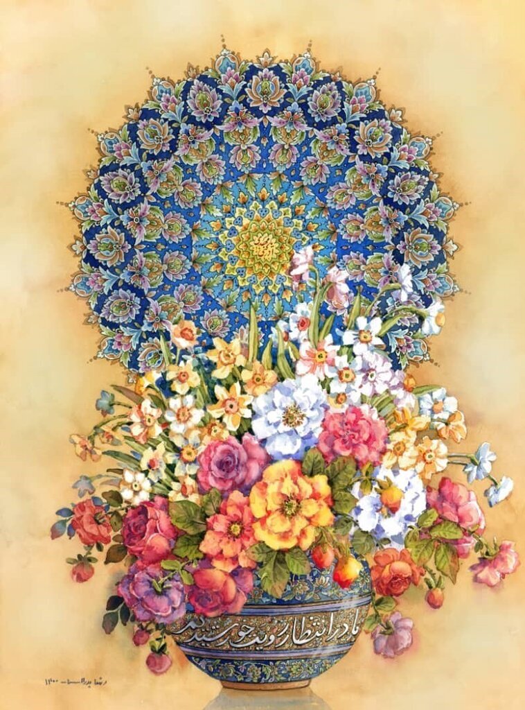 رونمایی از تابلو ما در انتظار رؤیت خورشیدیم+تصویر