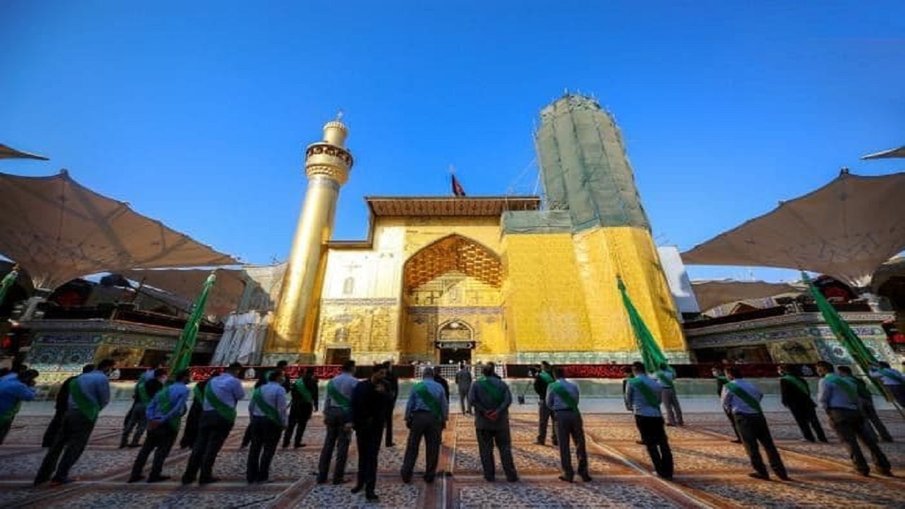 پیشرفت ۹۵ درصدی مرمت گلدسته حرم مطهر علوی +تصاویر