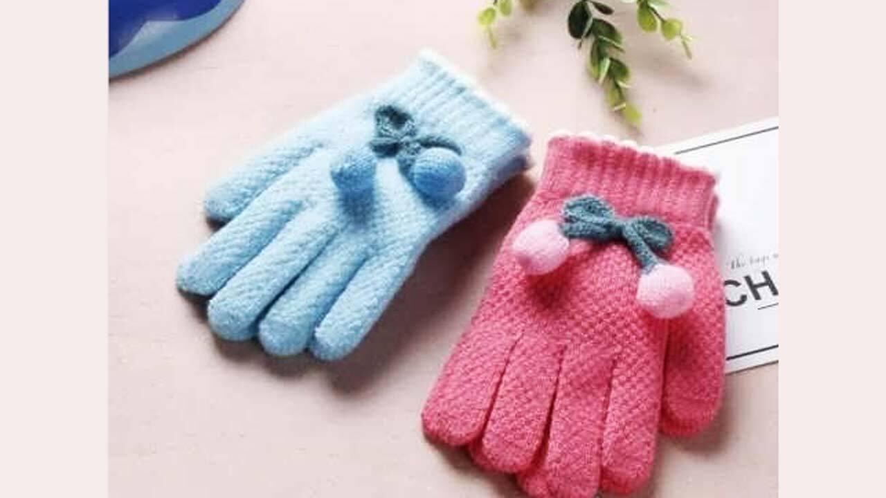 آموزش بافتن دستکش بچگانه + فیلم