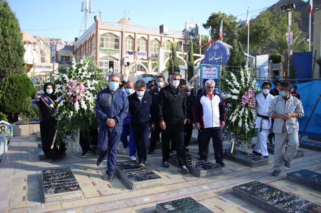آیین تجدید میثاق جامعه ورزش  کرمان با مرد میدان ایثار و مقاومت
