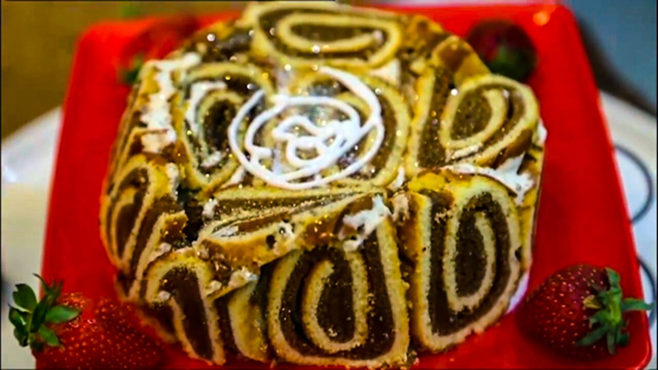 طرز تهیه کیک بستنی + فیلم