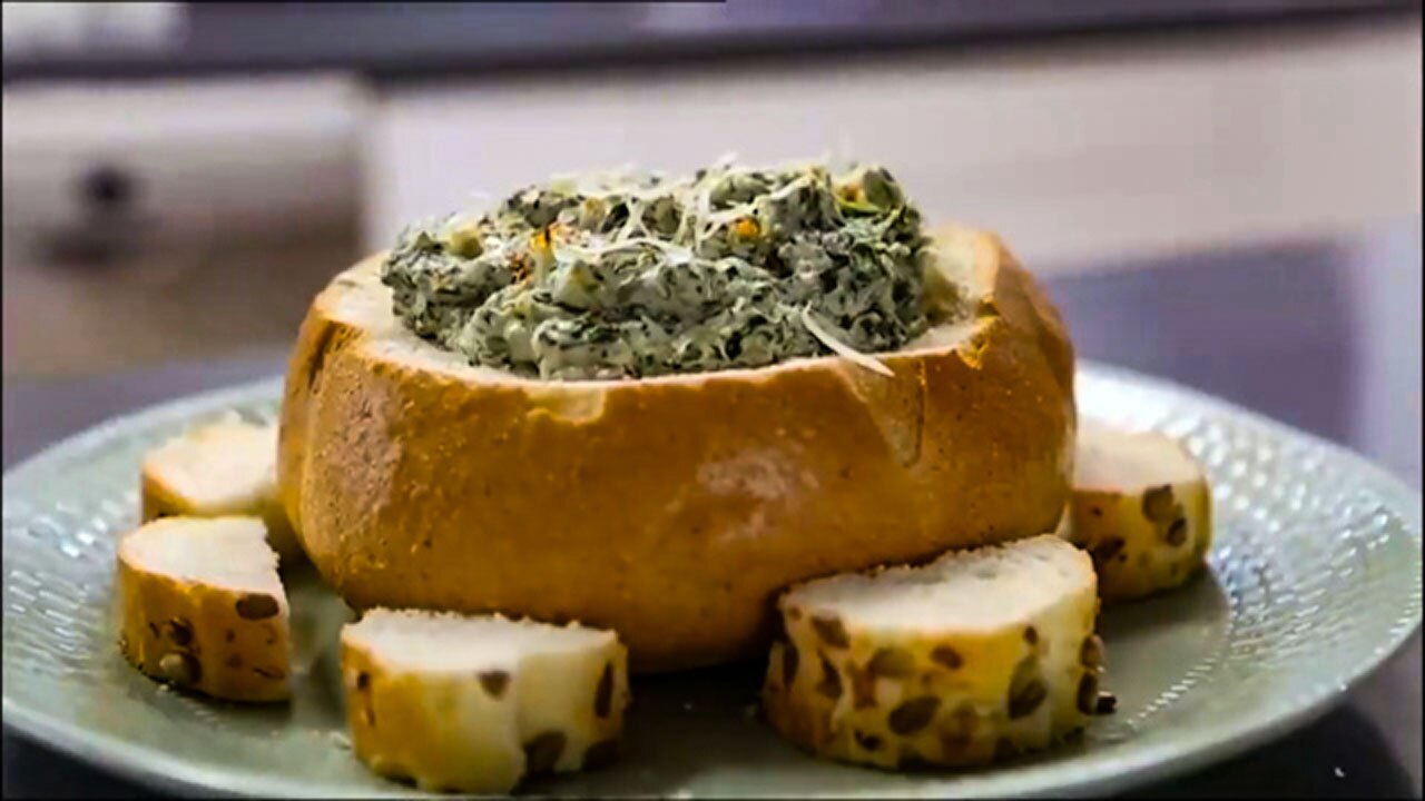 طرز تهیه دیپ اسفناج + فیلم