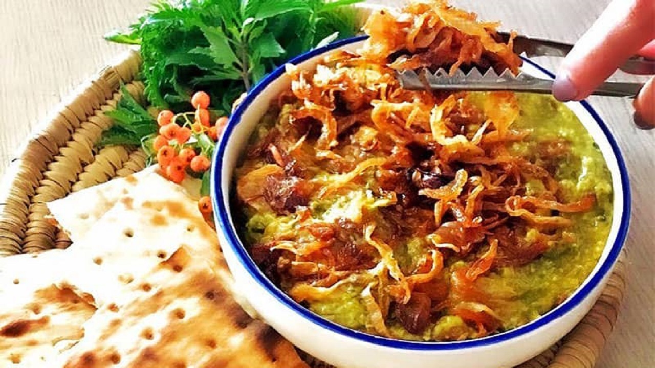 طرز تهیه آش سبزی شیراز + فیلم