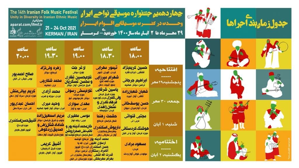 جزئیات برنامههای جشنواره موسیقی نواحی ایران اعلام شد جزئیات برنامههای جشنواره موسیقی نواحی ایران اعلام شد