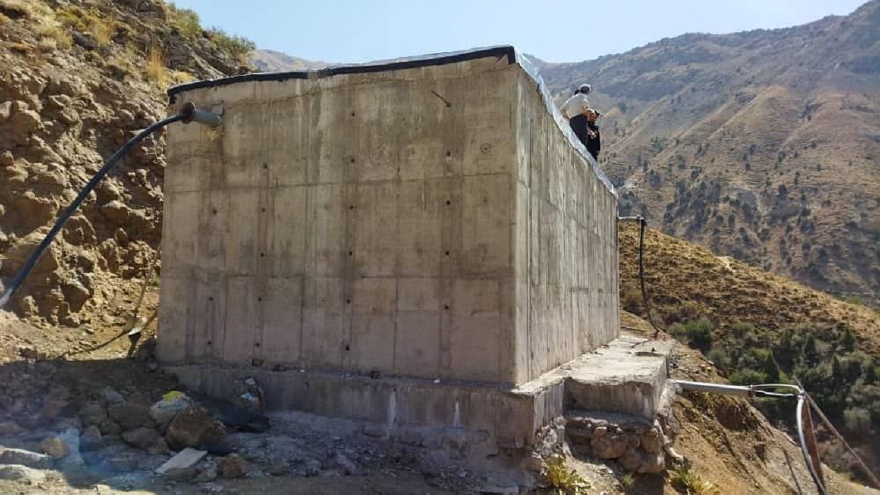 بهره برداری از مخزن آب شرب روستای وناش