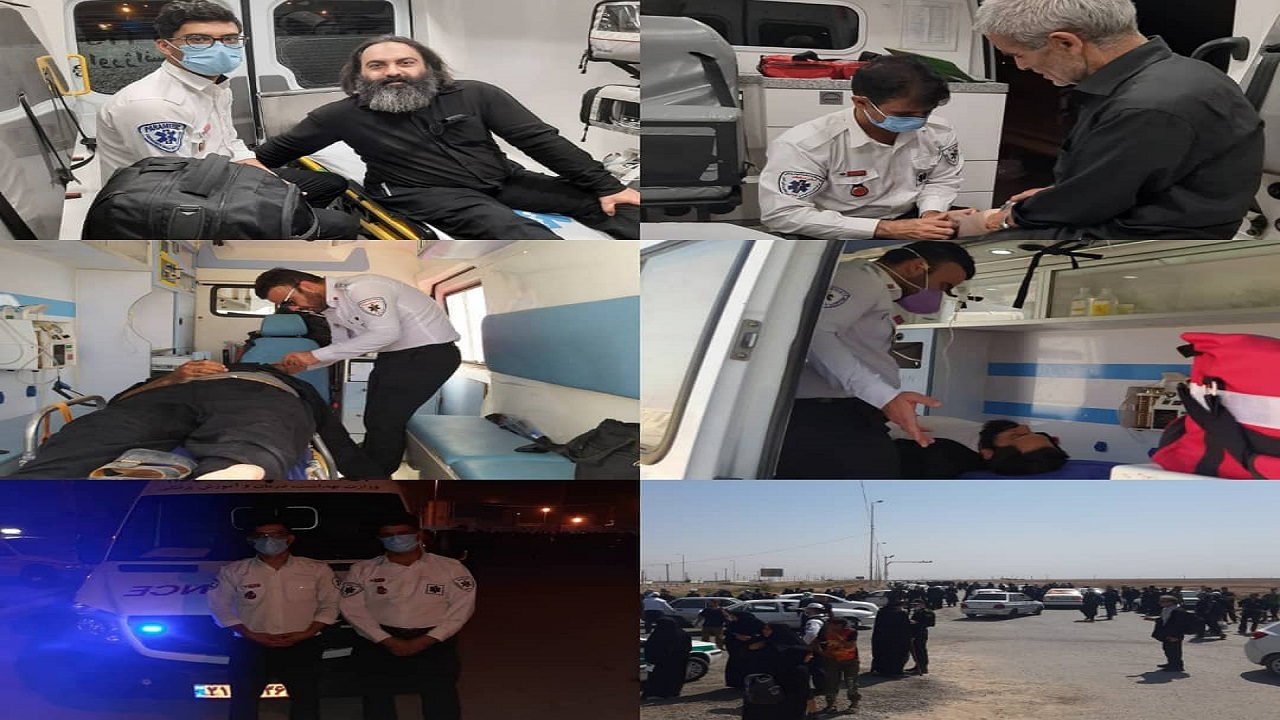 استقرار چندین آمبولانس در  مرز شلمچه