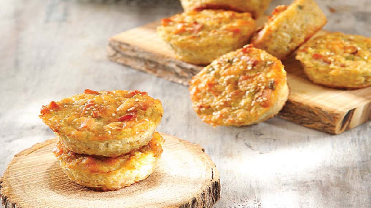 مافین کینوا و ژامبون + طرز تهیه