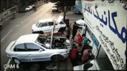 تصادف شدید و واژگونی پرشیا در مرند + فیلم