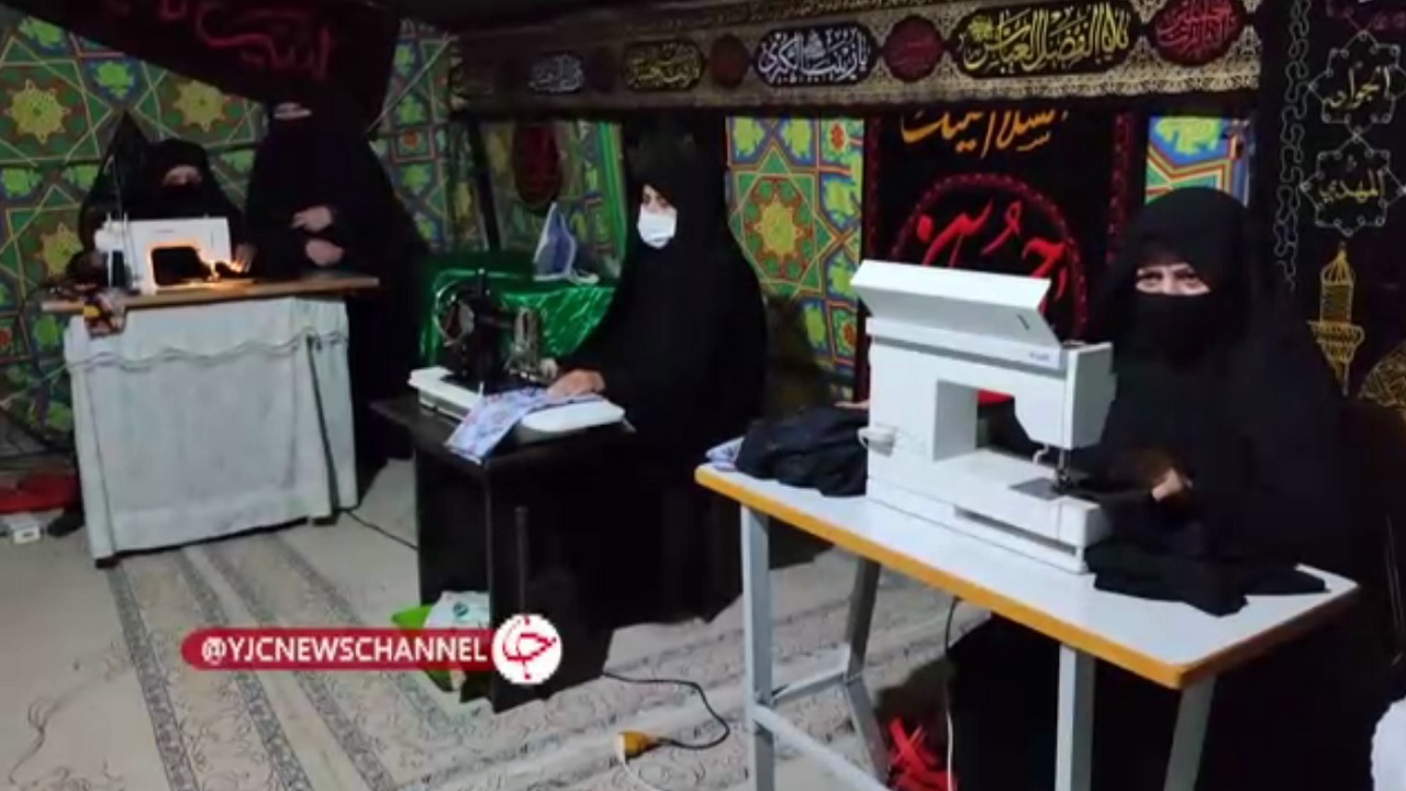 خدمت به جاماندگان از اربعین در موکب حسین بن موسی الکاظم(ع)