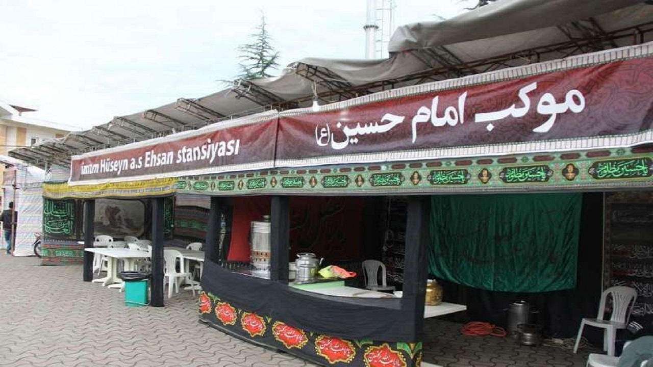 برپایی موکب عزاداری در شهر بشاگرد