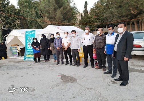 برپایی پایگاه سلامت و تزریق واکسن کرونا در پیاده روی نمادین اربعین در باغملک