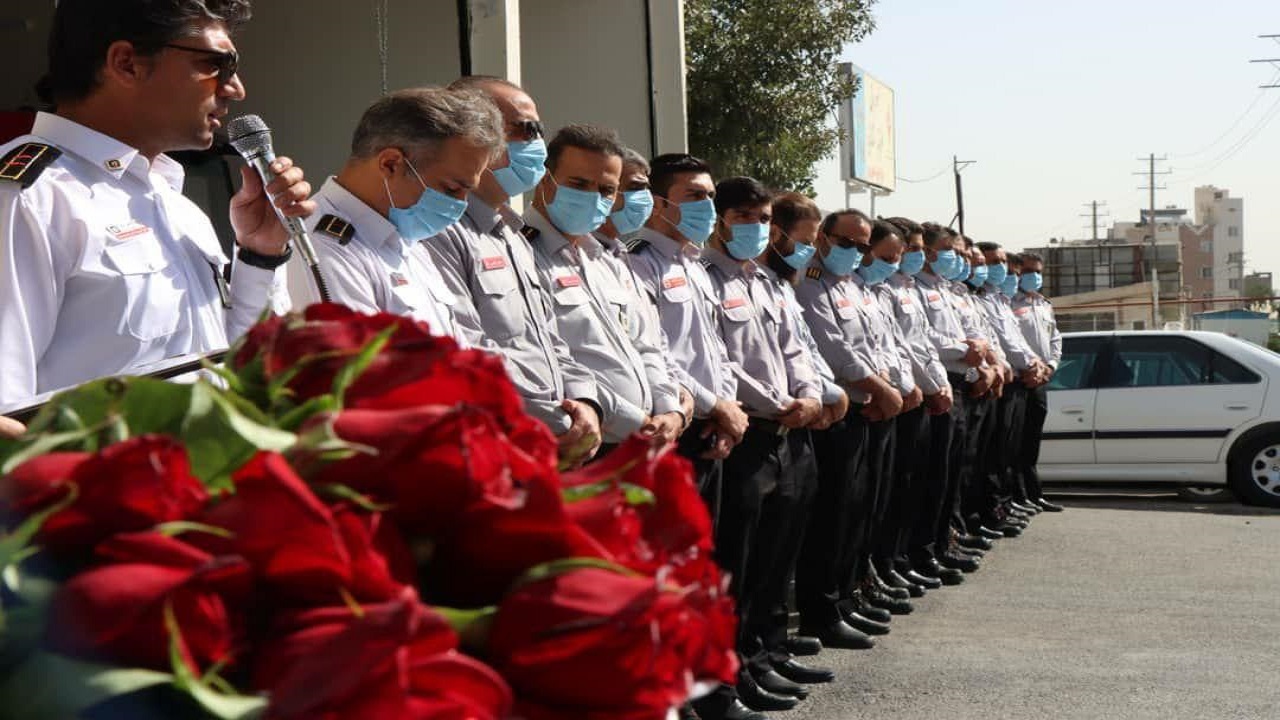 تجلیل از آتش نشانان در طرقبه+تصاویر