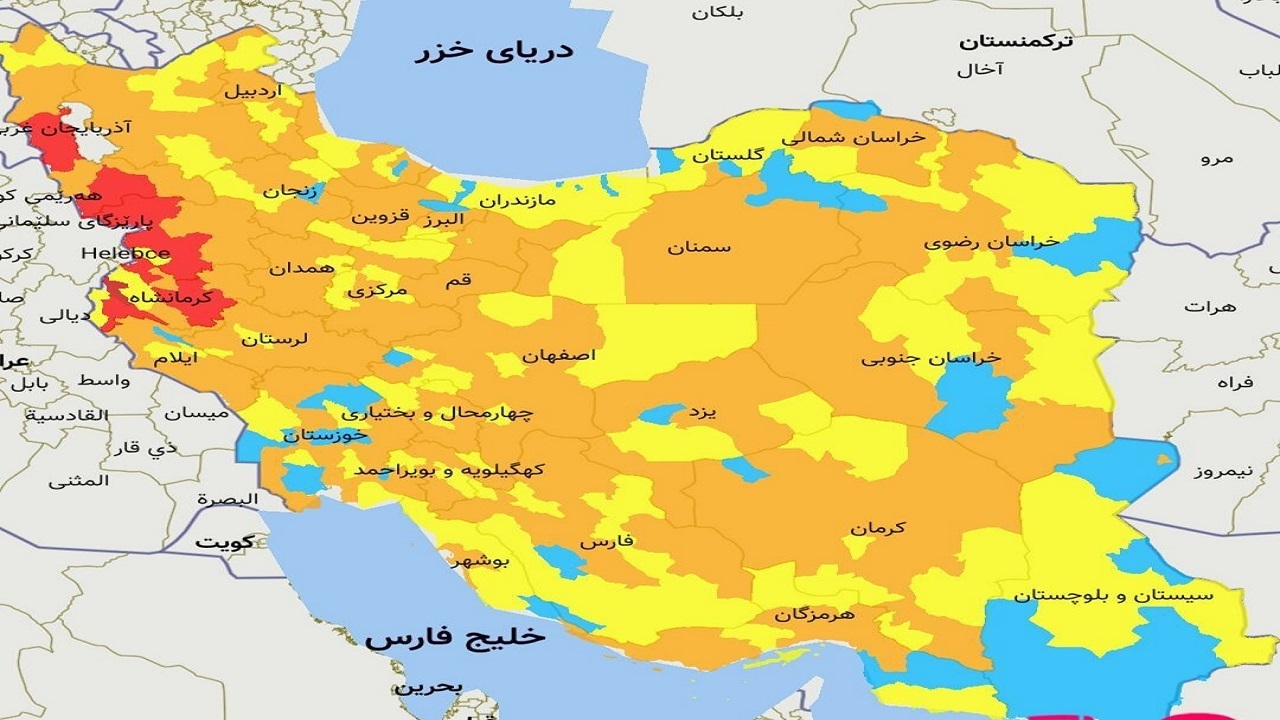 بهبود وضعیت رنگ بندی کرونایی در استان سمنان