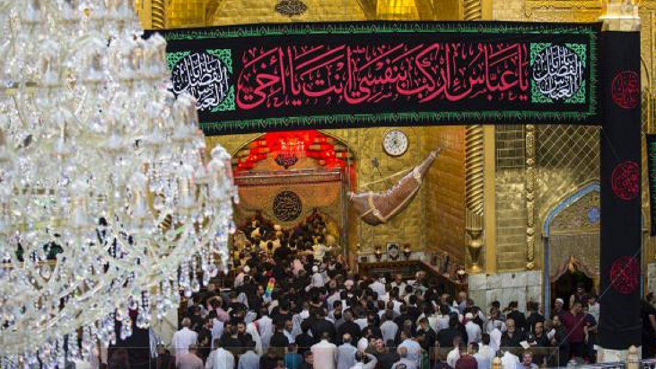 مشک نمادین حرم حضرت عباس (ع) تعویض شد+فیلم
