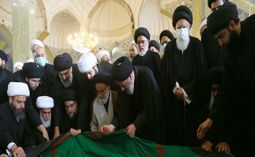 وداع با پیکر آیت الله رجایی در قم