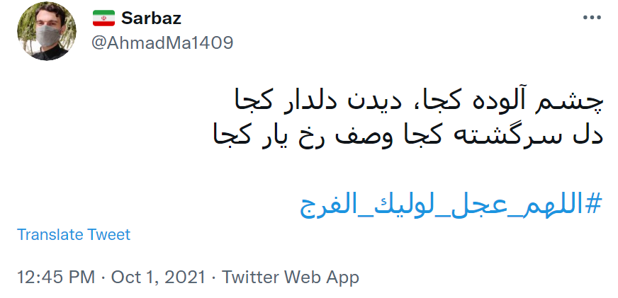  دلتنگی کاربران برای حضرت مهدی(عج) 