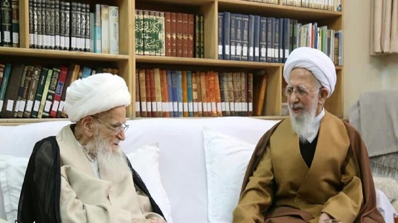 دیدار آیات عظام جوادی آملی و صافی گلپایگانی
