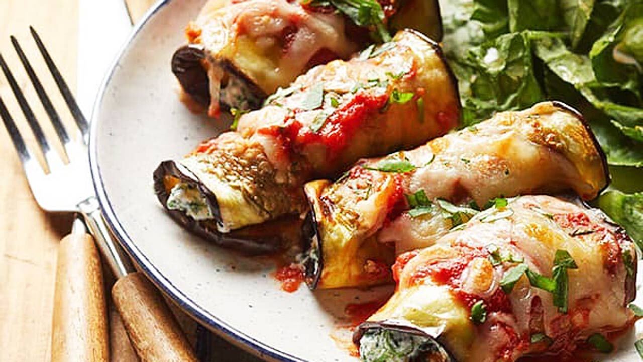 طرز تهیه رول بادمجان + فیلم