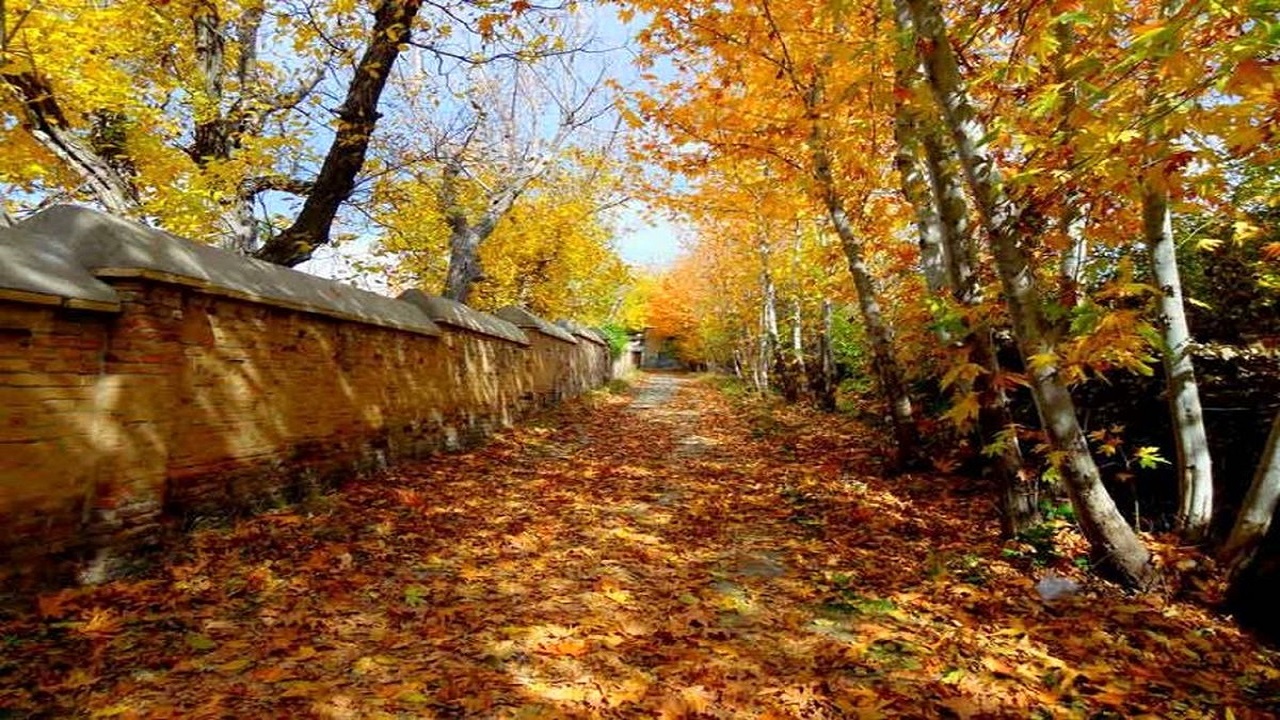 طبیعت چشم نواز یک روز پاییزی در روستای بنیز + فیلم