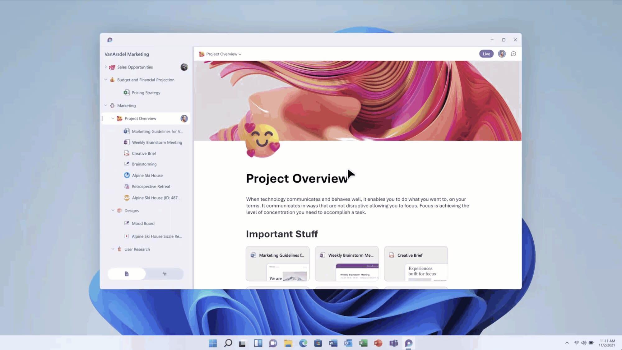 برنامه Microsoft Loop