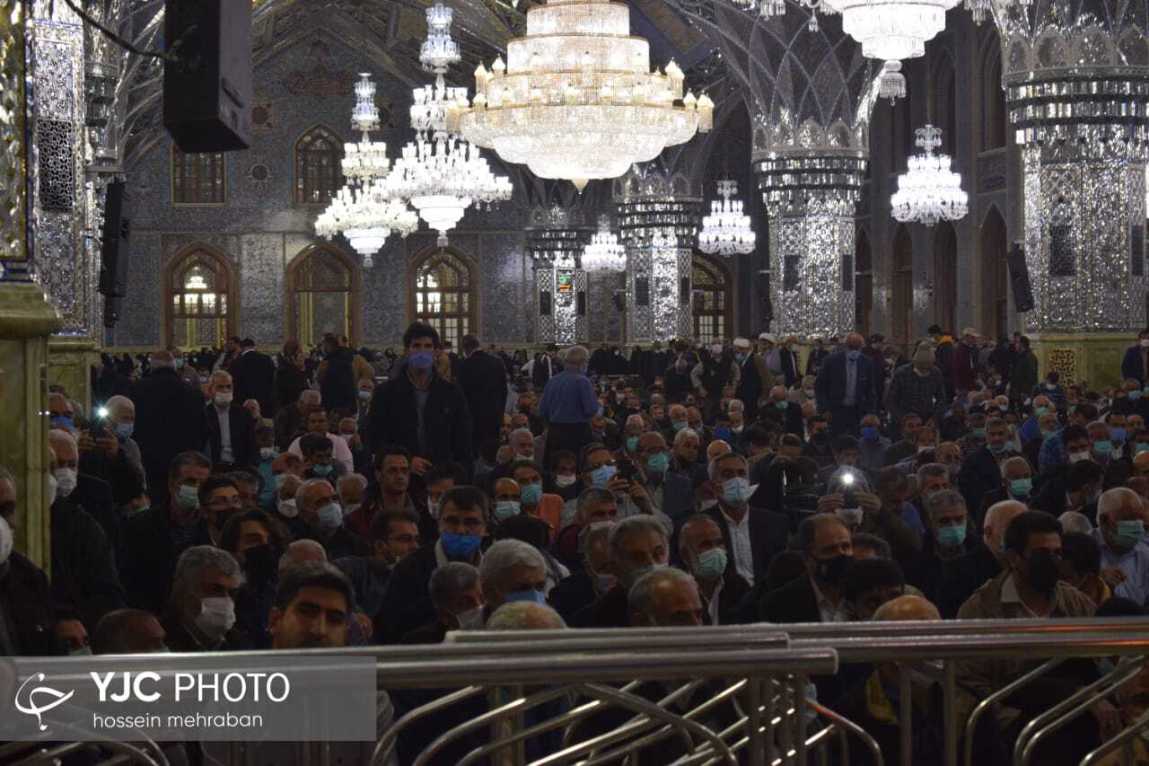 برگزاری مراسم وداع با پیکر شهید مدافع حرم در بارگاه منور رضوی