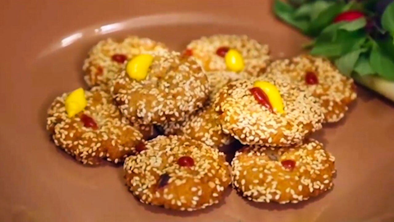 طرز تهیه مرغ کنجدی + فیلم