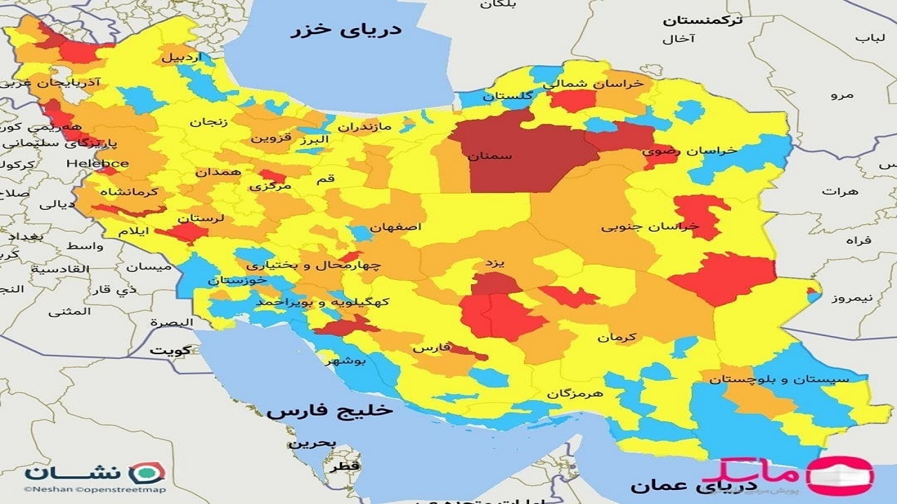 بوشهر آبی‌ترین استان کشور/ ۹۰ درصد شهرستان‌های استان آبی کرونایی شدند