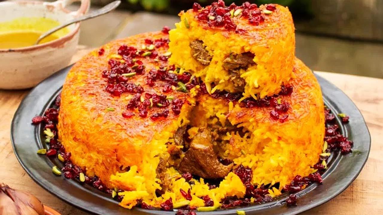 طرز تهیه ته چین مرغ و بادمجان + فیلم