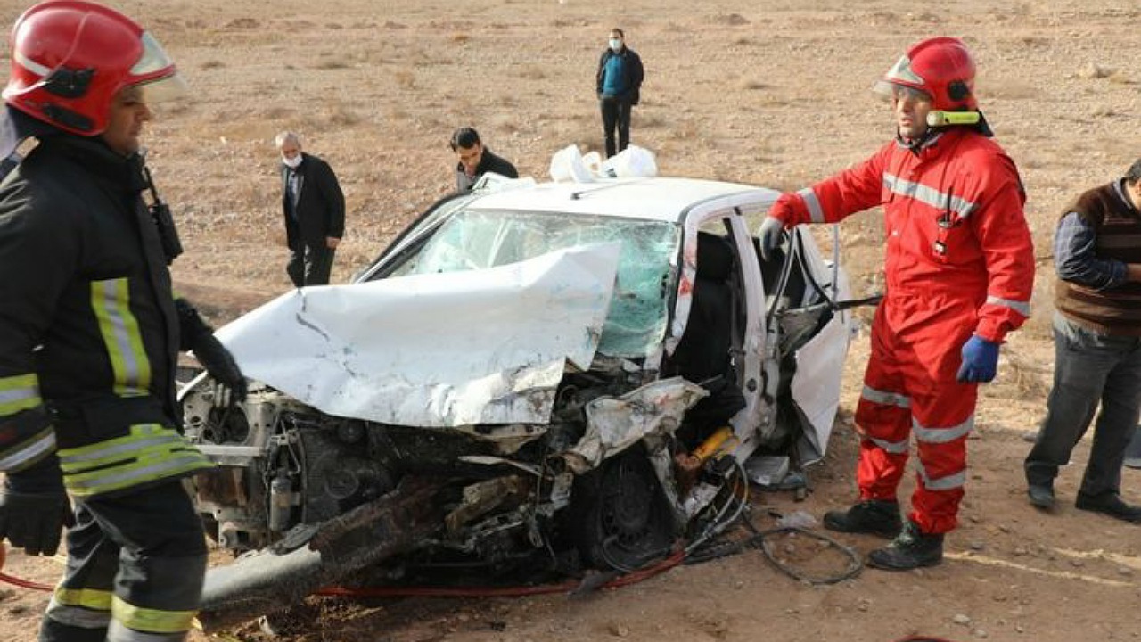 تصادف خودروی حامل معلمان در جاده مشهد به کلات