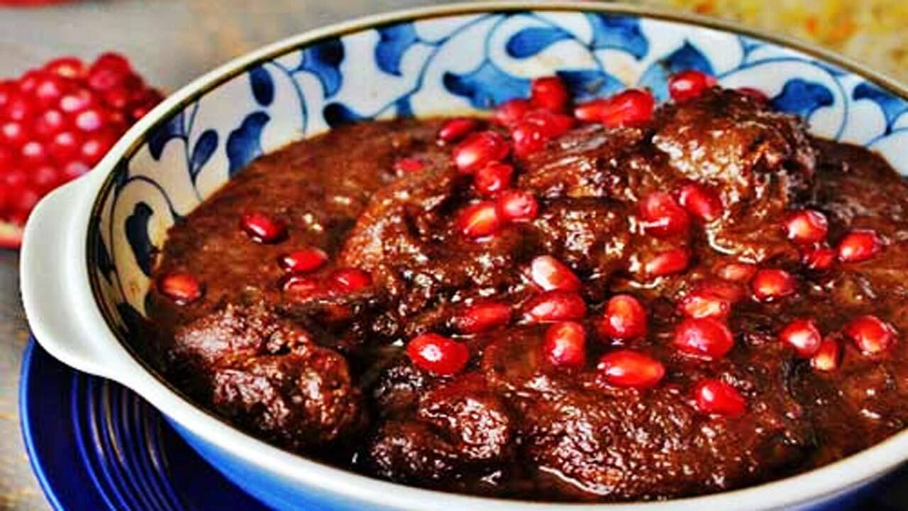 طرز تهیه خورشت انار + فیلم
