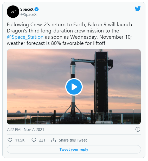 ماموریت SpaceX Crew-۳ 