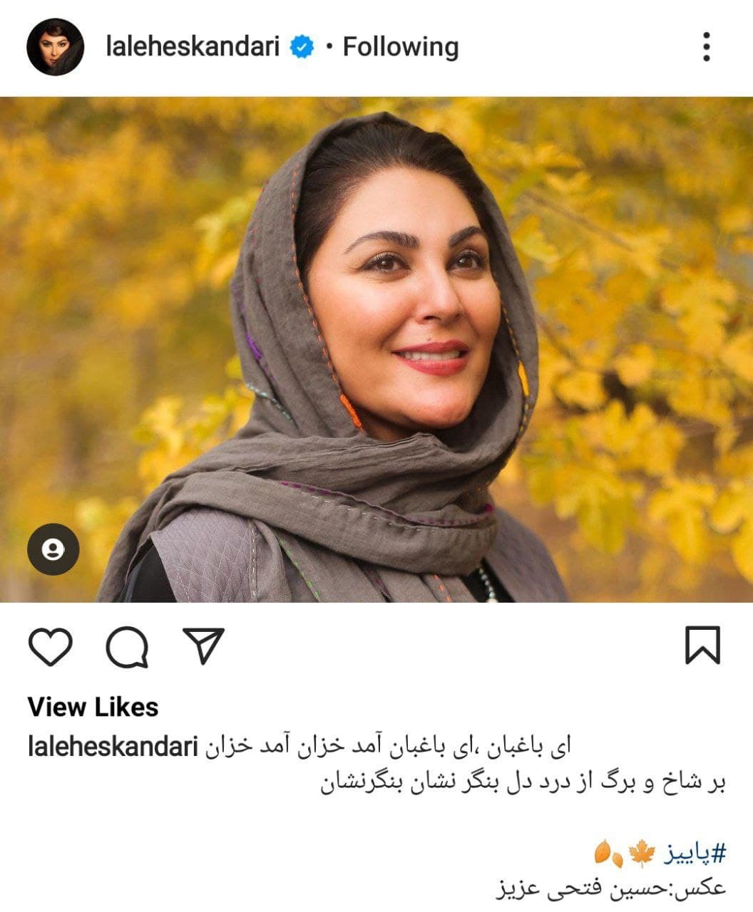 پست پاییزی لاله اسکندری