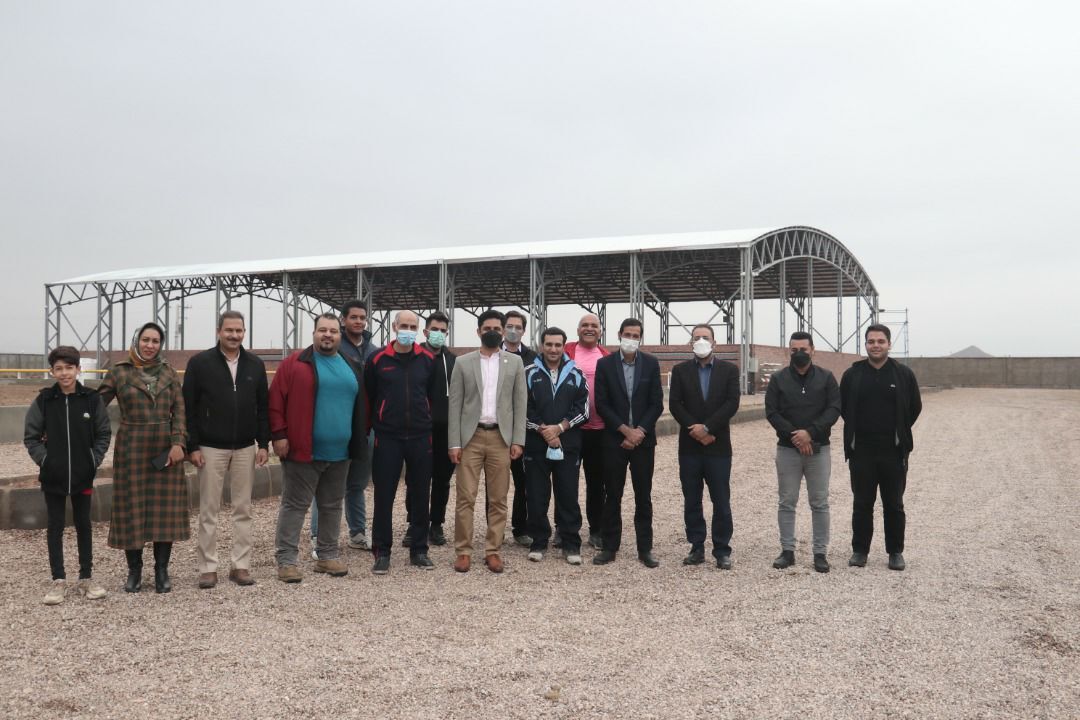 بازدید رئیس فدراسیون ورزش کارگری از پیست اسب سواری رفیعی در روستای کریم آباد 