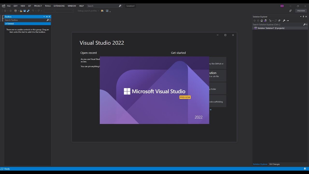 محیط برنامه Visual Studio 2022 محیط برنامه Visual Studio 2022