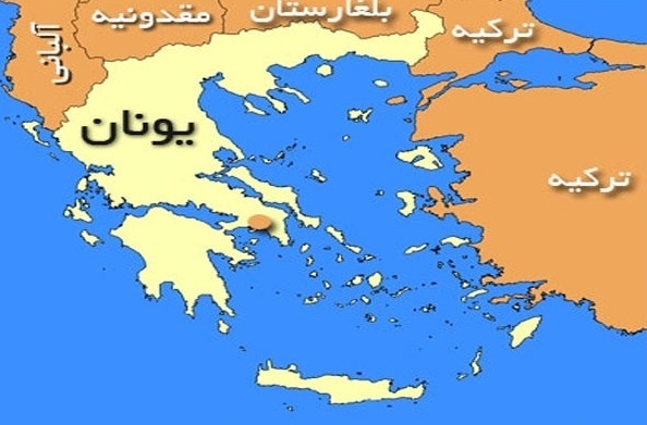 نقشه یونان و ترکیه