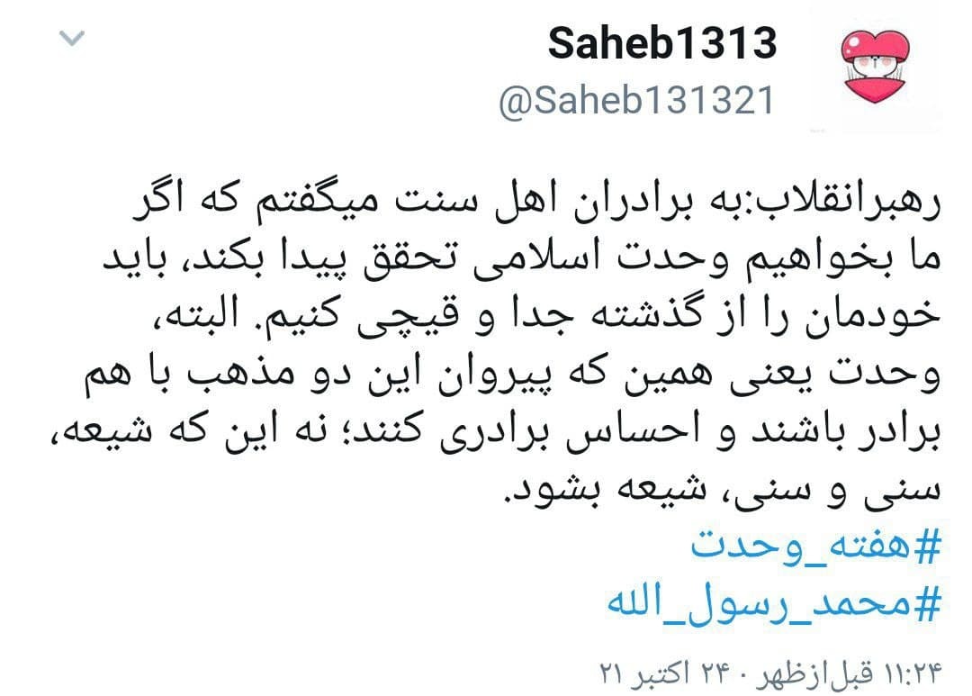 بازتاب بیانات رهبر انقلاب درباره اتحاد مسلمانان