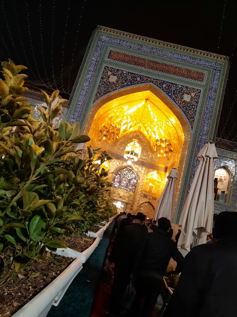 حرم مطهر رضوی در شب وفات حضرت معصومه(ع) + تصاویر