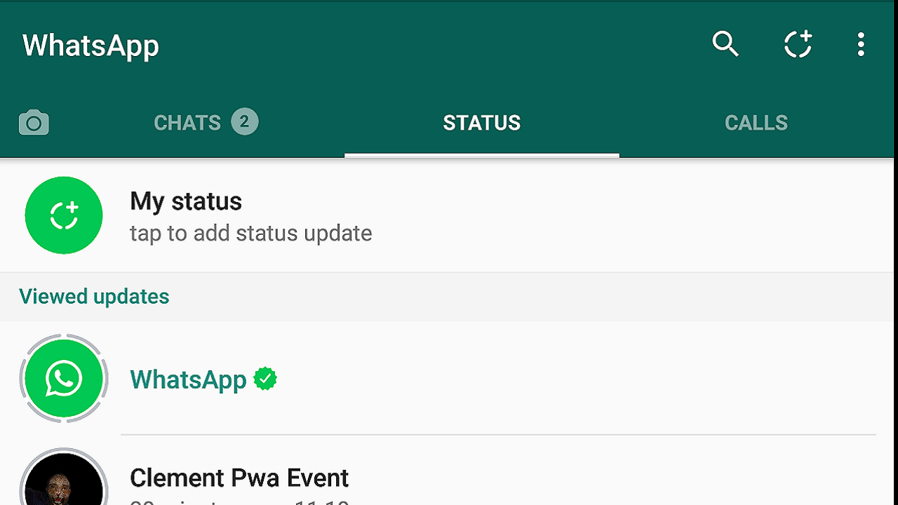 STATUS  در واتساپ