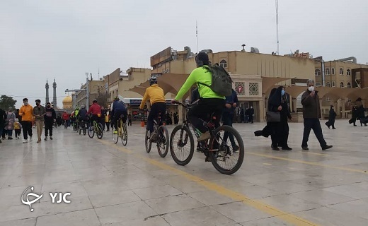 دوچرخه سواران ساوه ای به شهر قم رسیدند +تصاویر